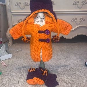 American girl Coat with Hat mittens and booties